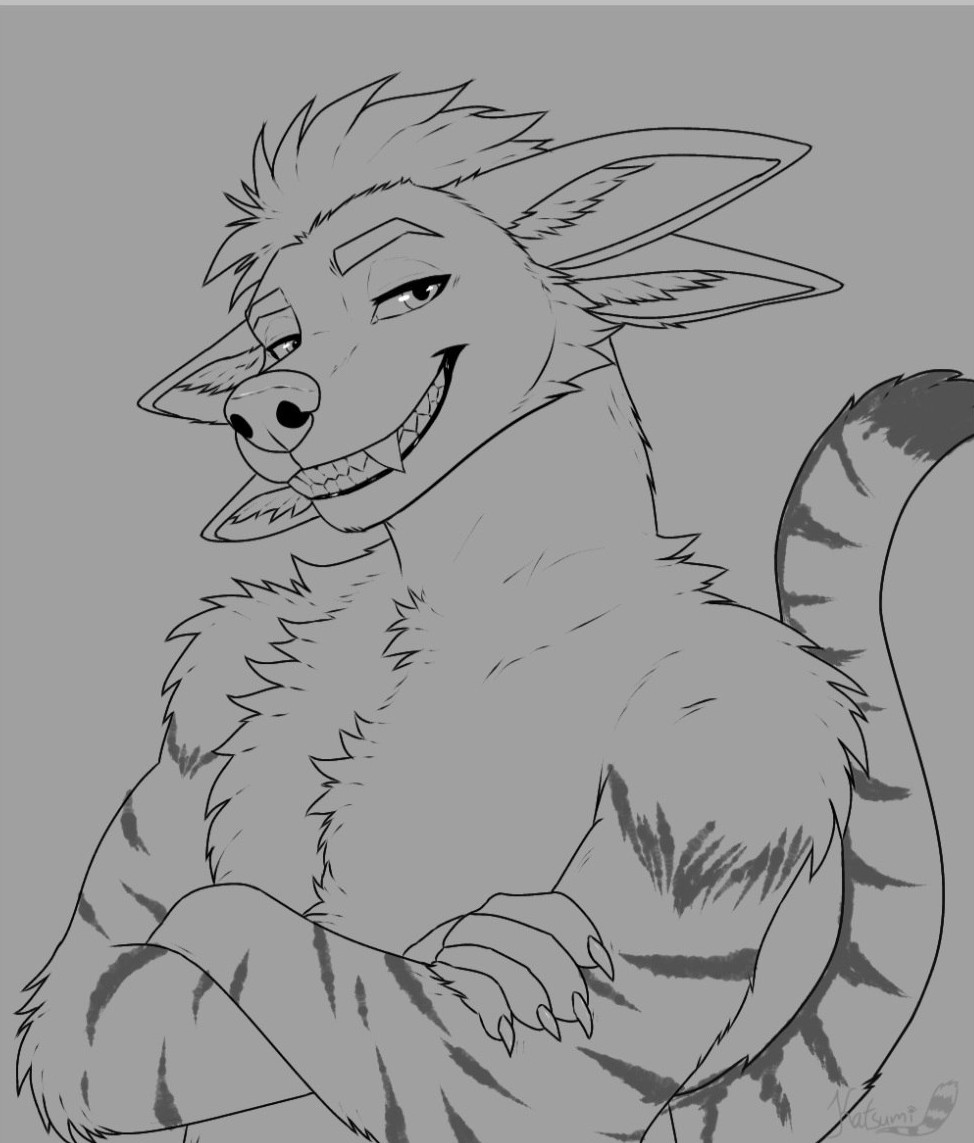 Toffee Halfbody Sketch